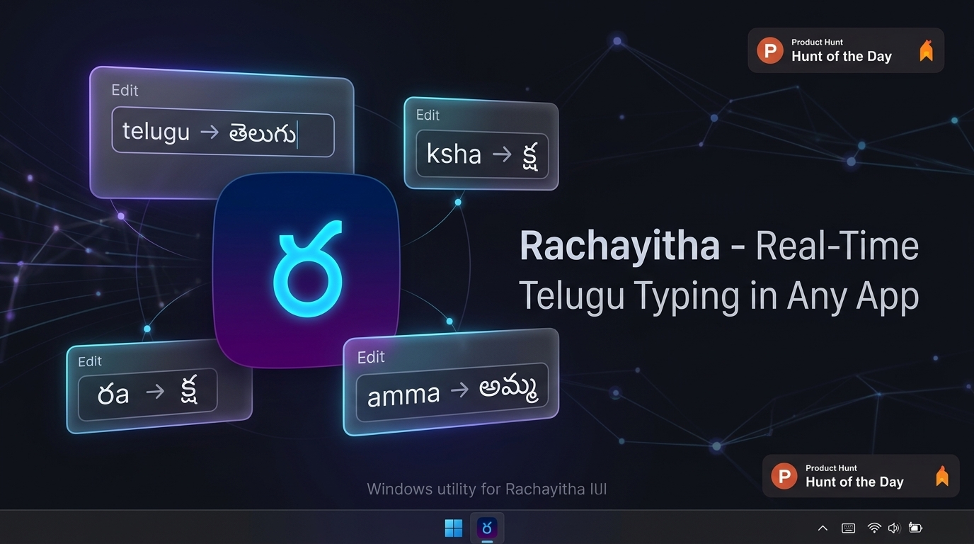 Rachayitha Desktop App Preview